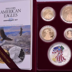 5 Coin American Eagles - 10th Anniversary Set