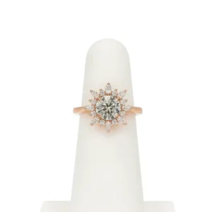 Rose Gold Starburst Diamond Ring