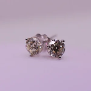 Classic Half-Carat Solitaire Diamond Earrings