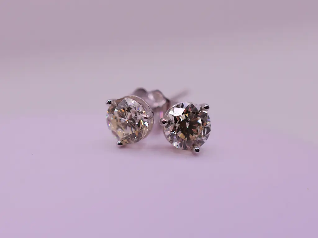 Classic Half-Carat Solitaire Diamond Earrings